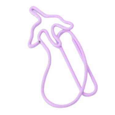 Imagem de YOUTHINK Clipes de Papel Roxos Em Forma de Berinjela, Clipes de Papel Engraçados e Fofos (com) Ferro Resistente, para Convites de Casamento, Chás de Panela, Chás de bebê