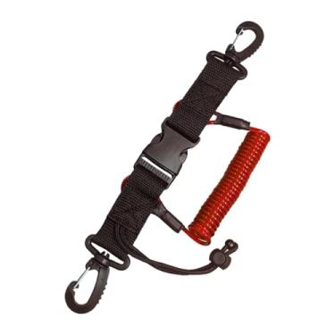 Imagem de Zxpjkyu Cordão de Mergulho com Fivela de Liberação Rápida, Cordão Espiral Profissional Multiuso para Lanterna E Luz de Mergulho, Vermelho