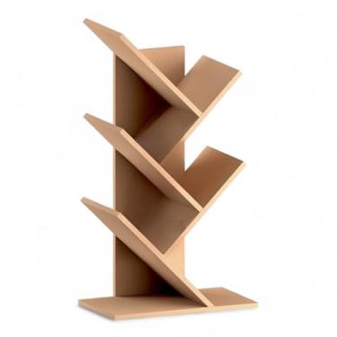 Imagem de Estante Para Livros E Prateleira Organizadora | Funcional Para OrganizaçãO E DecoraçãO(1,MDF NATURAL)