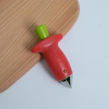 Imagem de Descascador de morango, removedor de morango rápido inoxidável para folha e caule, ferramenta de descaroçador de frutas para morango, tomate, abacaxi