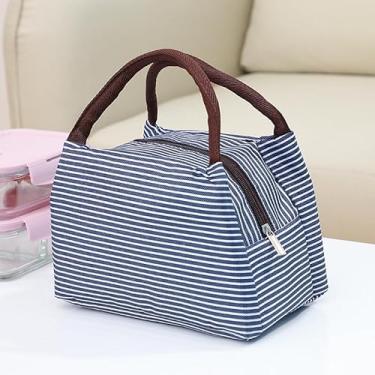 Imagem de Sacos de plástico transparente com zíper com área de etiqueta, lancheira isolada - bolsa térmica à prova de vazamento para o trabalho, piqueniques e preparação diária de refeições