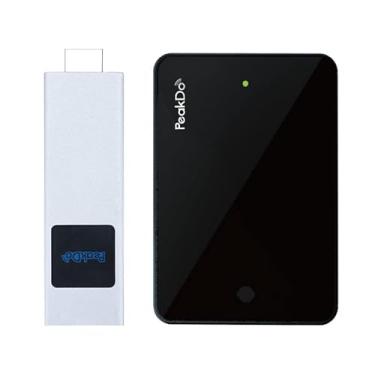 Imagem de PeakDo Transmissor e receptor HDMI sem fio, transmissão de vídeo/áudio para monitorar, projetor, HDTV, extensor HDMI sem fio de 100 pés de longo alcance para laptop, PC, Xbox, Blu-ray, PS5 (prata)