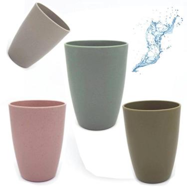 Imagem de Kit 4 Copos De Bambu E Pp 4 Cores 300Ml - Ad