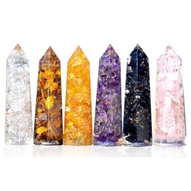 Imagem de Conjunto de varinhas de cristal Ever Vibes com ametista, olho de tigre