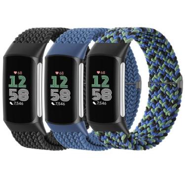 Imagem de Watch Band Wizvv Braided Nylon, pacote com 3 unidades para Fitbit Char