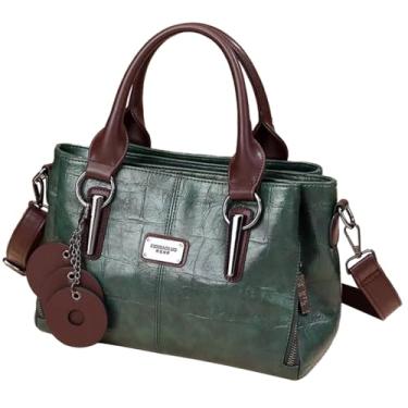 Imagem de Ruvafeny Bolsas e bolsa para mulheres, bolsa de couro vegano para mulheres com compartimentos, bolsa tiracolo feminina estilosa para trabalho, viagem