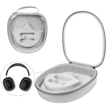 Imagem de Jomwag Estojo rígido organizador portátil para fones de ouvido Bose QC25/QC35/QC45/NC700/Sony/JBL – à prova de choque, impermeável, proteção durável, cinza - pequeno (transparente)
