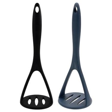 Imagem de Espremedores de batata de silicone, pacote com dois, triturador de batata seguro, design de uma peça com orifício, espremedor para arroz, feijão, abacate, frutas, inhame, ferramenta de cozinha de