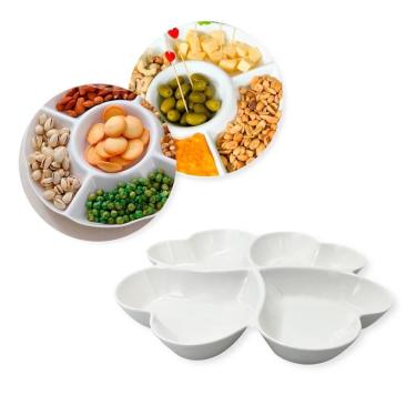 Imagem de Petisqueira 27Cm Coração 4 Divisórias Queijos Petisco Patês