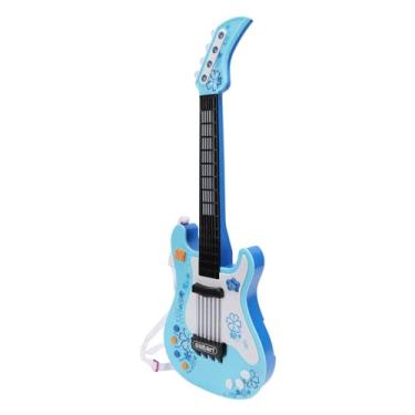 Imagem de GOWENIC Guitarra de Simulação Infantil Com Detecção Infravermelha e Múltiplas Funções para Exercícios de Coordenação Infantil - Brinquedo de Instrumento Musical Eletrônico, Guitarra de Plástico para