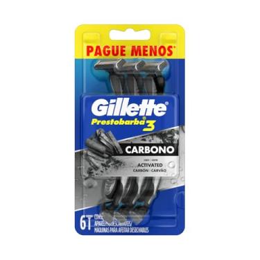 Imagem de Aparelho de Barbear Gillette Prestobarba Carbono Leve + Pague - com 6 Unidades