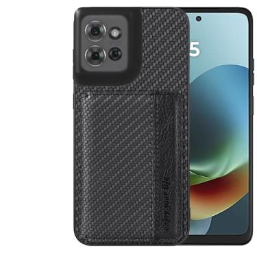 Imagem de Futanwei Capa carteira para Motorola Moto G Play 2026 com suporte para cartão | Capa para Moto G 2026 5G [design padrão de fibra de carbono] [2 compartimentos para cartão de crédito embutidos] Capas
