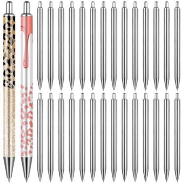 Imagem de 30 canetas epóxi de aço inoxidável para personalização, canetas de escrita suave para escritório, escola e projetos de artesanato, perfeitas para bricolage e presentes