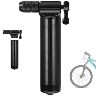 Imagem de Mini bomba de pneu Co2 portátil, inflação rápida com válvula Schrader, suporta cartuchos de CO2 de 12G, 16G, 20G, 25G (cartucho não incluído)