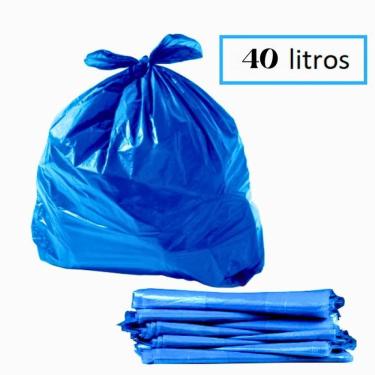 Imagem de Saco Lixo Azul 40 Litros 20 Unidades Coleta Seletiva Papel