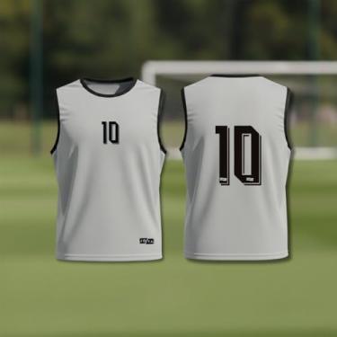 Imagem de Kit Com 10 Coletes Futebol Treino Esportivo (Cinza)