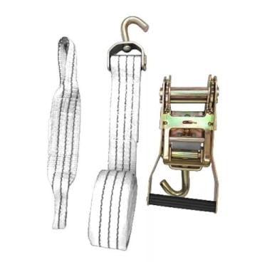 Imagem de Guincho Gancho J Giratório 3ton + Catraca + Cinta 3 M Olhal