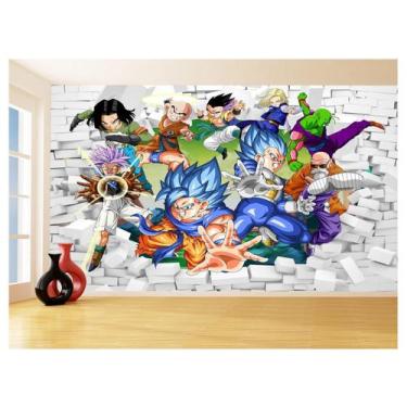 Imagem de Papel De Parede 3D Dragon Ball Goku Vegeta Anime 3,5M Dbz27 - Você Dec