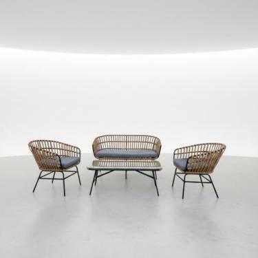 Imagem de Conjunto de Área Externa 1 Sofá, 2 Poltronas e 1 Mesa