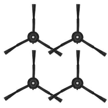 Imagem de Escovas laterais de cerdas (4 peças) compatíveis com Roborock Q7 Series, Q7Max, Q Revo, S7MaxV, S8, S7, S6, S5, S4 e E Series Robot Vacuum, preto