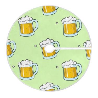 Imagem de Blueangle Canecas de cerveja de 120 cm, saia para árvore de Natal - poliéster macio e resistente a rugas, decoração de férias para festas de Natal, árvore festiva e decoração de casa (47)