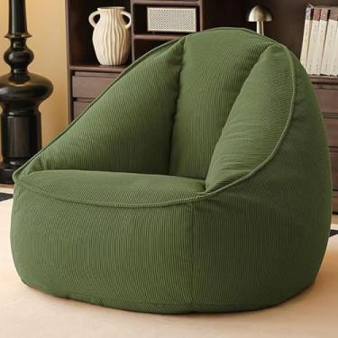 Imagem de Yadlan Bean Bag Cadeira de sofá preguiçosa assento único para quarto, sala de estar, espreguiçadeira reclinável de piso macio para espaços pequenos, confortável e de suporte para longos sentados e