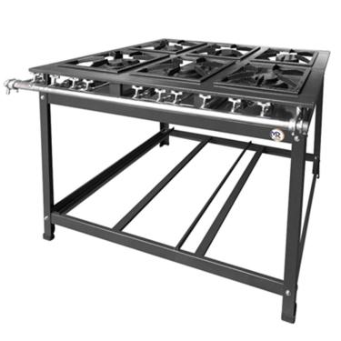 Imagem de Fogão Industrial 6 Bocas 3 Duplas Tradicional Baixa Pressão MR Fogões 30x30 P7