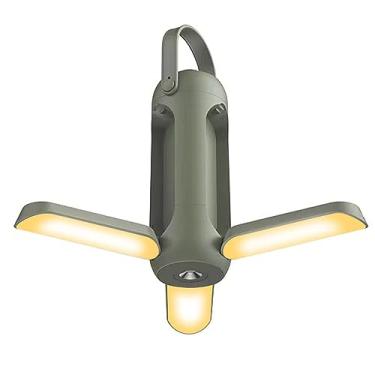 Imagem de Lanterna de Acampamento Luzes Lâmpada Recarregável com Bateria Grande Capacidade 10000mAh Regulagem Luz Contínua em Três Cores Dobrável 90 Incorporada