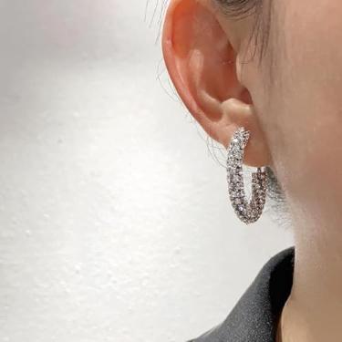 Imagem de Brincos de argola de bambu dourados para mulheres, bijuterias modernas, argolas grandes, presentes de festa, presentes de Natal, presentes de amizade para mulheres, dia dos namorados, Medium, Latão