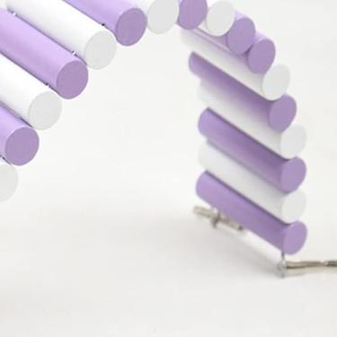 Imagem de Generic Ponte de de Hamster de Madeira Colorida, de Escalada Durável Dobrável, Brinquedo Multiuso para Animais de Estimação para Hamsters, Ratos e Coelhos (#6)