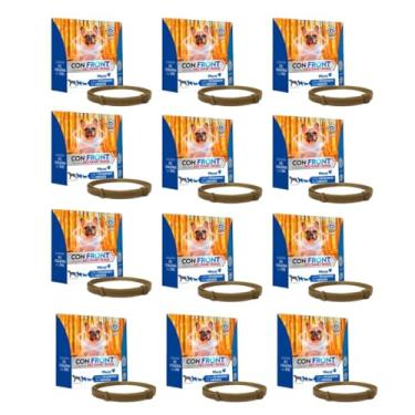 Imagem de Kit 12 Coleiras Deltametrina Antipulgas Anticarrapatos Mosquitos Cães Pequenos Médios Proteção