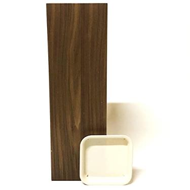 Imagem de YYBOES Suporte de guarda-chuva quadrado de madeira, 16 cm de comprimento × 50 cm de altura com bandeja de gotejamento removível, balde de guarda-chuva para casa, escritório, entrada