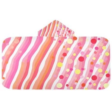 Imagem de CEBUGI Toalha de banho com capuz xadrez para crianças toalha de banho macia absorvente com capuz 127 x 59,7 cm toalha de banho de praia para meninos e meninas