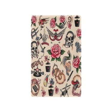Imagem de Wassud Placa de cobertura de interruptor de luz rosas e caveiras, 1 capa de tomada em branco placa de parede decorativa decoração de casa sala de estar quarto