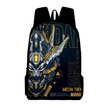 Imagem de Mochila Gundams Cartoon Kids School Nylon 30x13x40cm
