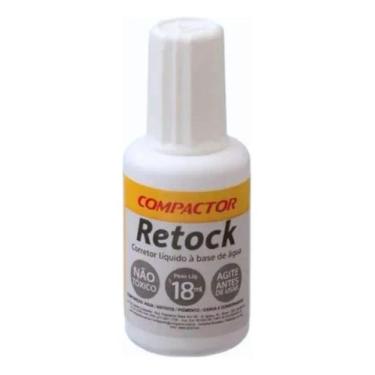 Imagem de Corretivo Líquido Compactor Retock Plus 18ml  Secagem Rápida
