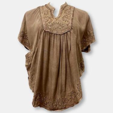 Imagem de Bata Indiana Poncho Bordado Kaftan Plus Size 5600 - - Sarat Moda India