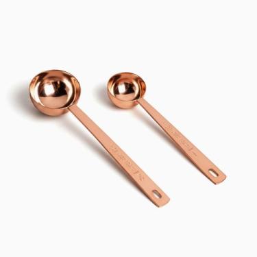 Imagem de Conjunto de Colher Dosadora Para Café em Aço em Bronze - ILC - Iloveco