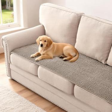 Imagem de H.VERSAILTEX Capa de sofá de chenille de pelúcia para sofá de 3 almofadas, antiderrapante, lavável, protetor de móveis macio e durável para cães, gatos, crianças (69,8 cm x 208,3 cm