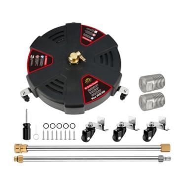 Imagem de Ｂｅｓｇａ Acessório para lavadora de alta pressão, limpador de superfícies, lavadora de alta pressão com rodas, conexão rápida de 1/4" para calçadas,