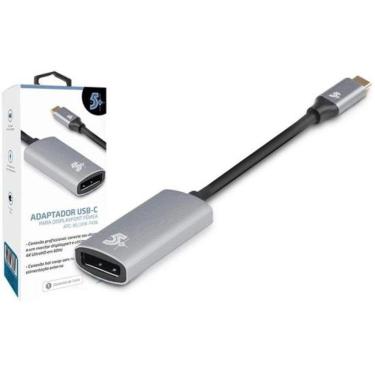 Imagem de Adaptador Usb-c Para Dispalyport Femea 4k 60hz 5+