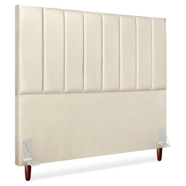 Imagem de Cabeceira Casal 140 Cm Com Frame Carla Corino Bege Artte Bege