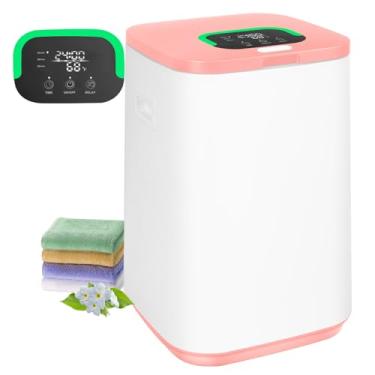 Imagem de EYDMTE Aquecedor de toalhas para banheiro, aquecedores de toalhas grandes de 23L, aquecedor de toalhas aquecido com visor LED, 3 modos de aquecimento, 20/40/60 minutos, desligamento automático, trava