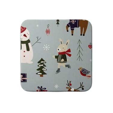 Imagem de Ladrilho Decorativo de Cerâmica Natalino com Personagens de Desenho Animado