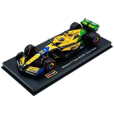 Imagem de F1 McLaren Senna Ed. MCL38 C/Piloto Piastri  81 Burago 1/43, Amarelo