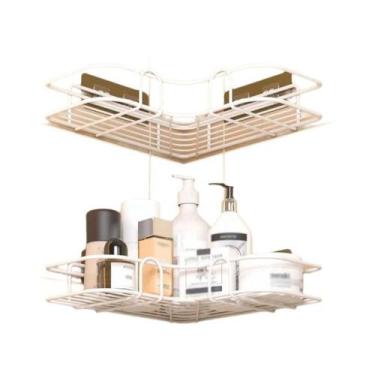 Imagem de Prateleira De Armazenamento Triangular De Metal Montada Na Parede Para