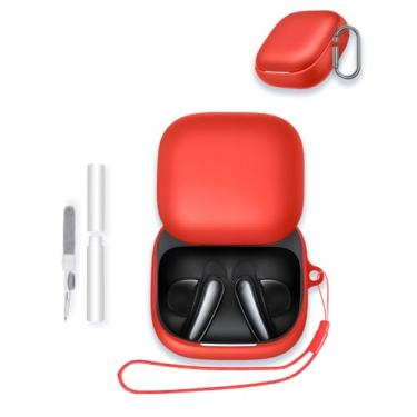 Imagem de Capa para Soundcore Liberty Buds da Anker Earbuds 2025, capa protetora portátil de silicone macio WUNIAK resistente a arranhões com kit de limpeza, mosquetão e cordão para Soundcore Liberty Buds