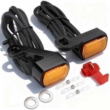 Imagem de MoKitDora Luz de corrida LED para Harley 1999-2017 Dyna Street Bob Low Rider 1996-2003 Sportster 883 1200 XL 2000-2014 Softail Fat Boy Heritage Classic, âmbar