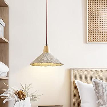 Imagem de Luminárias pendentes de concreto e cimento, estilo nórdico moderno, soquete E27, ideais para restaurantes, bares, salas de estar, quartos, ilhas de cozinhas, design industrial, com cúpula de