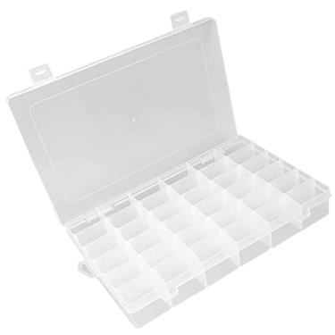 Imagem de GOTOTOP Caixa de Joias Transparente, Organizador Portátil Com 36 Grades, Divisórias Removíveis para Brincos, Anéis, Miçangas, Estojo Pequeno Transparente para Artesanato e Armazenamento